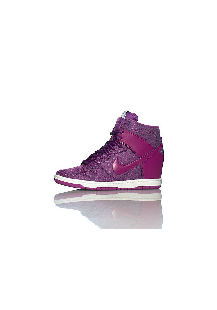Baskets Haute Nike DUNK SKY HI TXT WEDGE Violet (Ref : 644410-400) Femmes